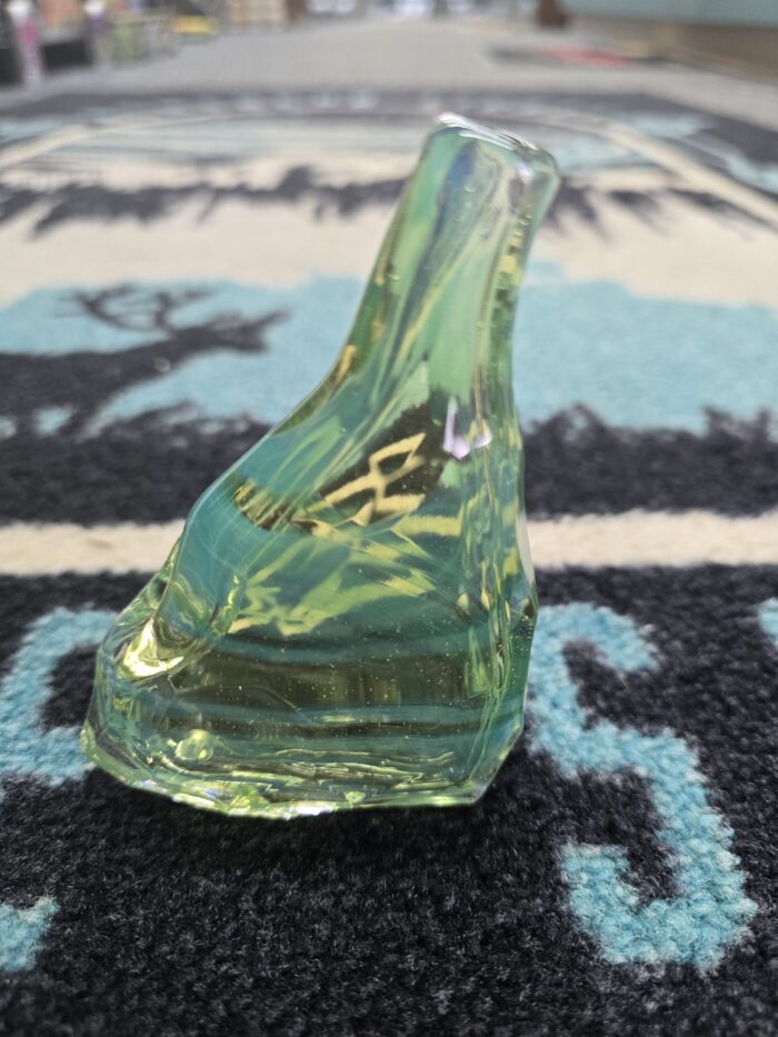 Green Fume 'Ice Block' Pipe- Enfield, CT.