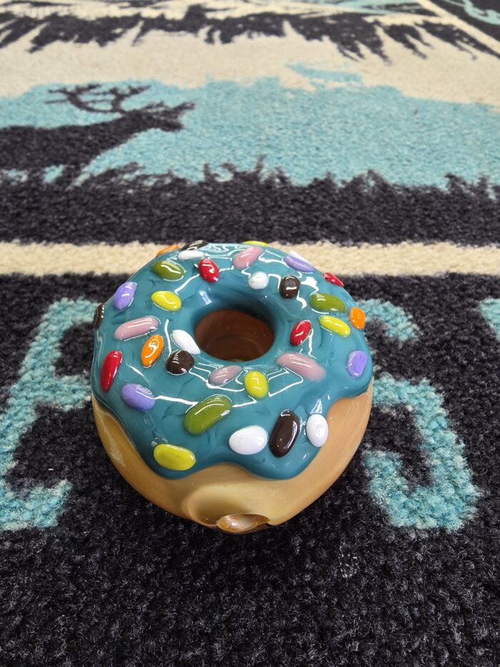 KGB Blue Frosting Sprinkles Donut Pipe- Enfield, CT.