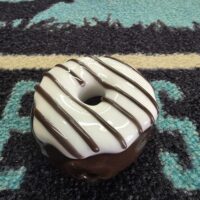 KGB Vanilla Frosting Chocolat Donut Pipe- Enfield, CT.