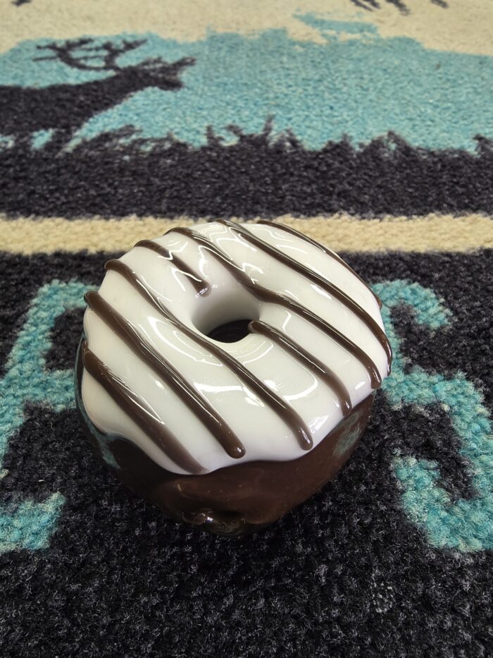 KGB Vanilla Frosting Chocolat Donut Pipe- Enfield, CT.