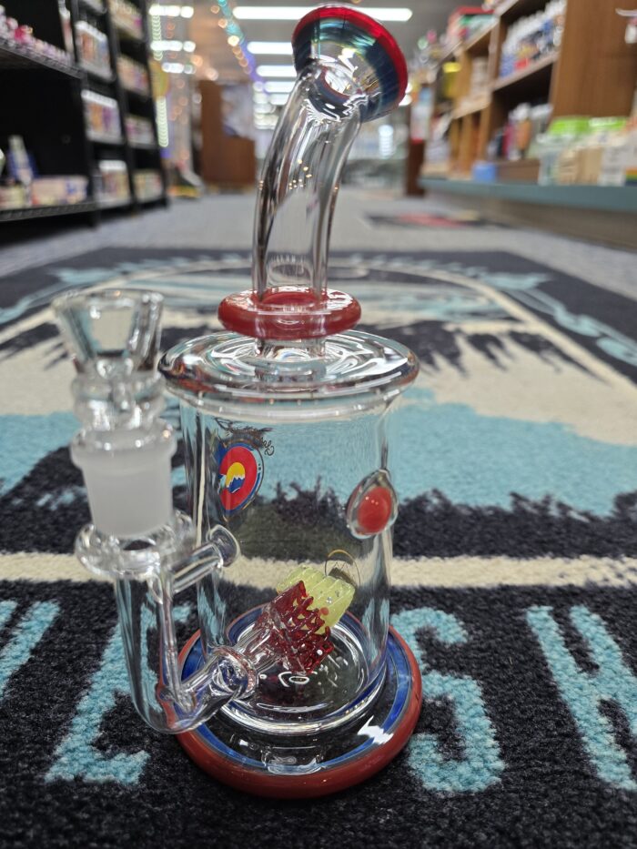 Glasslabs Dual Triangle Showerhead Dab Rig-Enfield, CT.