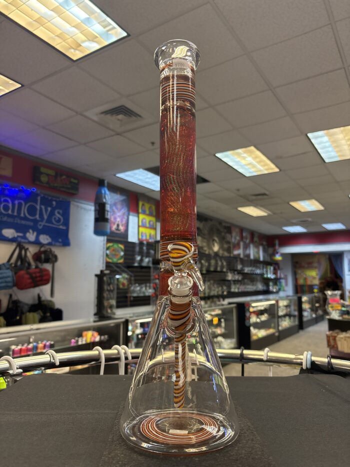 Augy Glass Fully Worked Beaker W/Dichro -Portland, ME