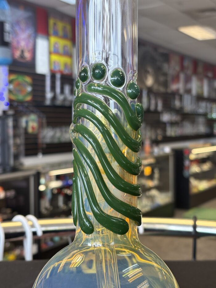 Trident Glass Fumed Bubble Bottom W/ Green Accent -Portland, ME - Image 2