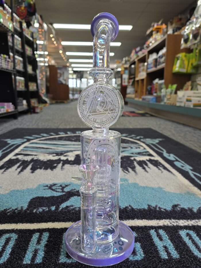 Illuminati Glass Clock Tower Dual Showerhead Straight Tube- Enfield, CT.